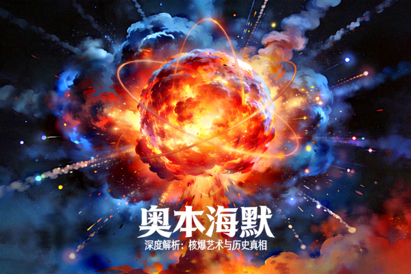 电影《奥本海默》深度解析文章配图，原子核爆发的艺术化呈现